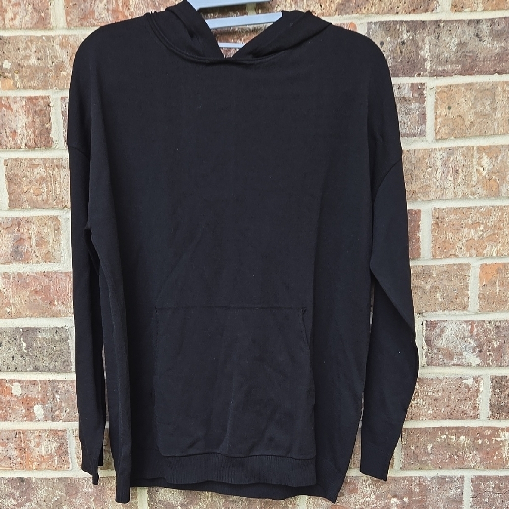 Massimo Dutti Men's Black Hoodie Size XS